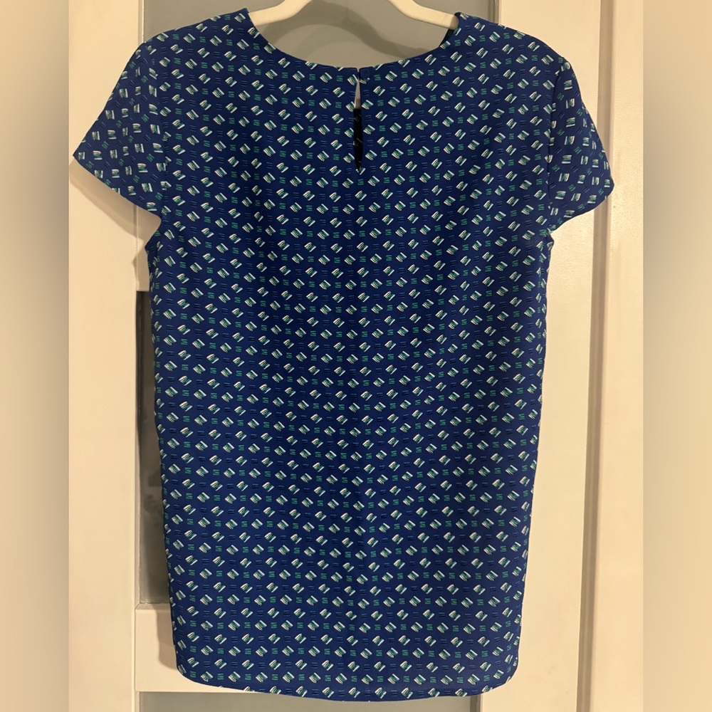 Blue Patterned Women's Top - Picture 2 of 3